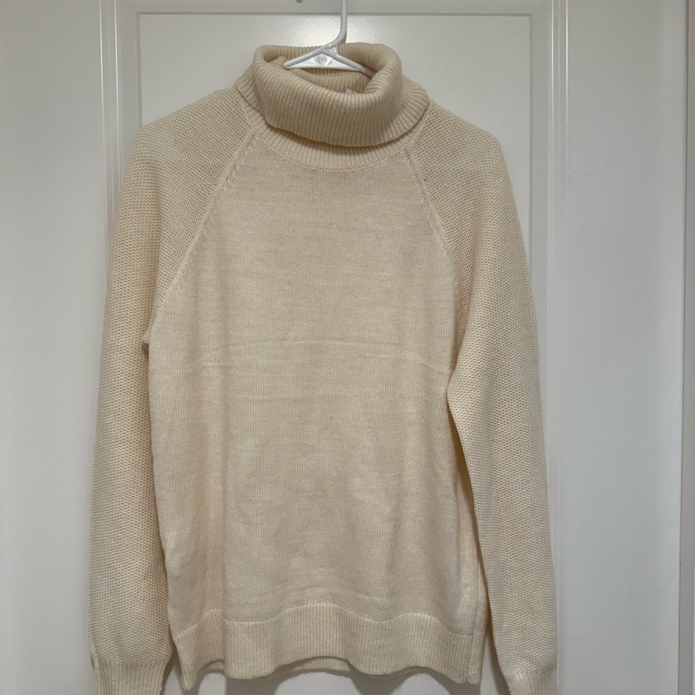 LOFT Ivory Knit Turtleneck